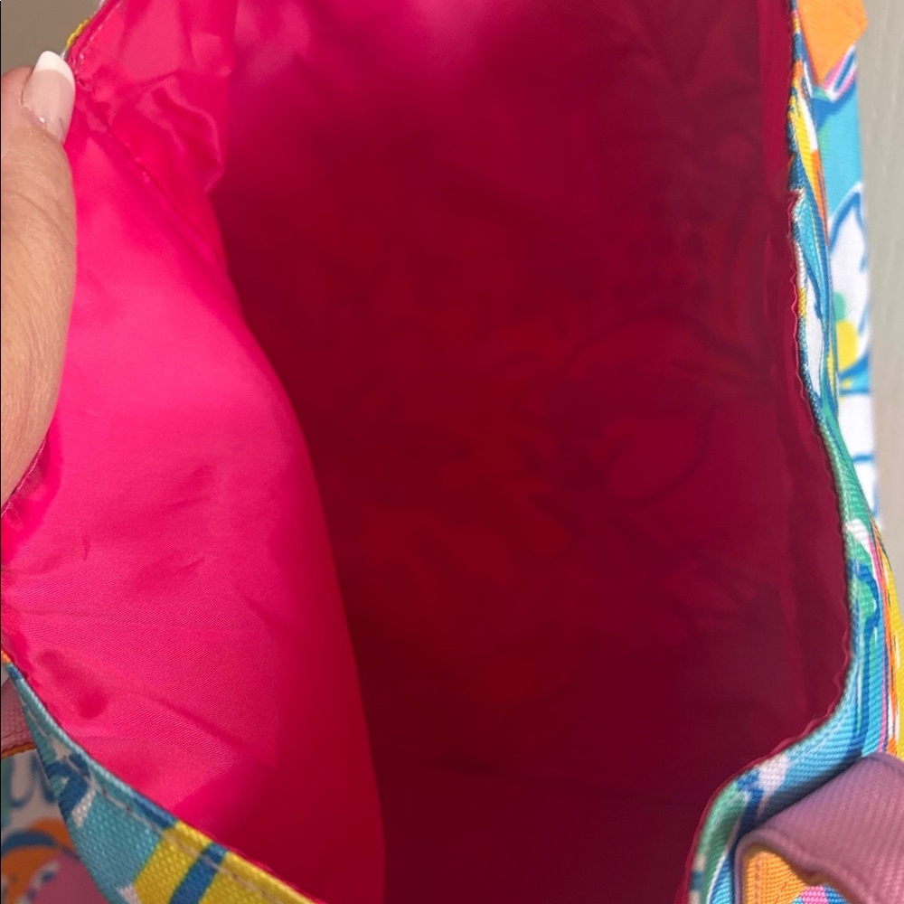 Lilly Pulitzer Vibrant Floral Tote - Blue and Orange - Picture 4 of 4